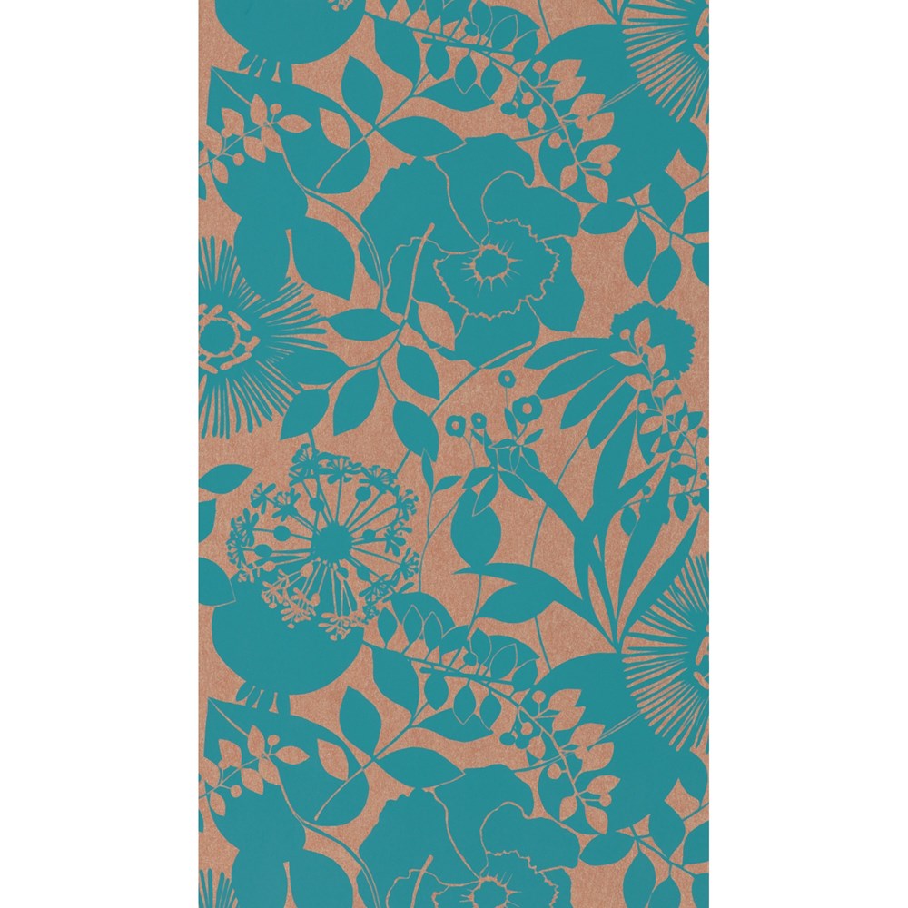 Coquette Wallpaper 111481 by Harlequin in Turquoise Blue